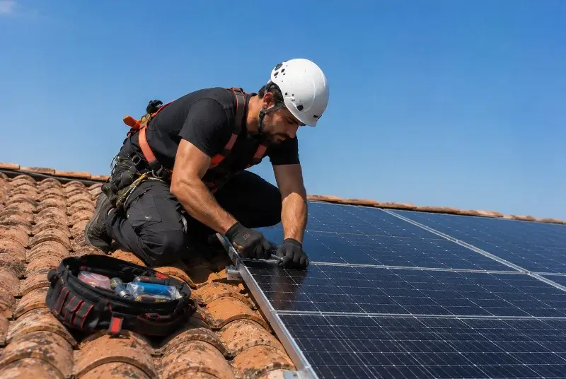 Maintenance et monitoring de panneaux solaires à Plumelin